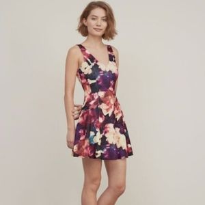 Abercrombie & Fitch Skater Scuba Floral Mini Dress Medium